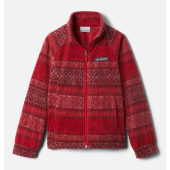 Columbia Benton Springs II Printed Fleece, Chamarras Rojos Para Niña | 598614-QKA